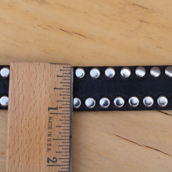 Black Leather Belt Another line inc Womens - Picture 10 of 12